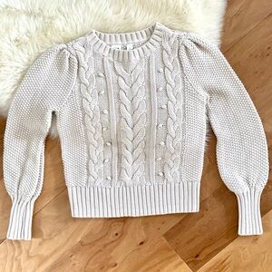 Girl’s Gap cream cable knit sweater - size medium - perfect condition